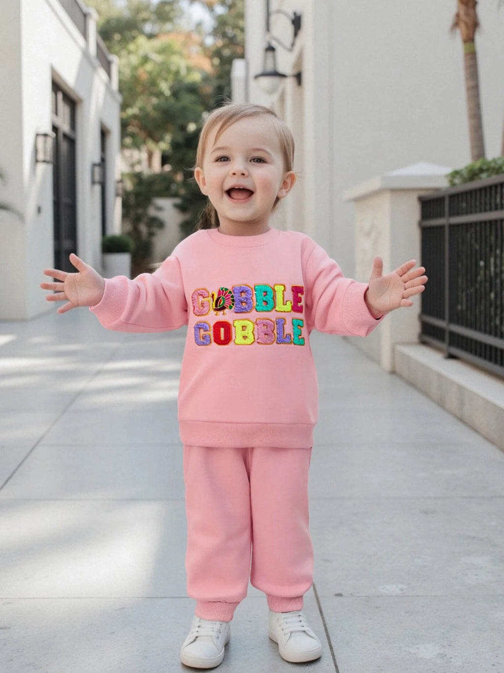 Lioraitiin Toddler Baby Girl 2Pcs Thanksgiving Outfits Long Sleeve