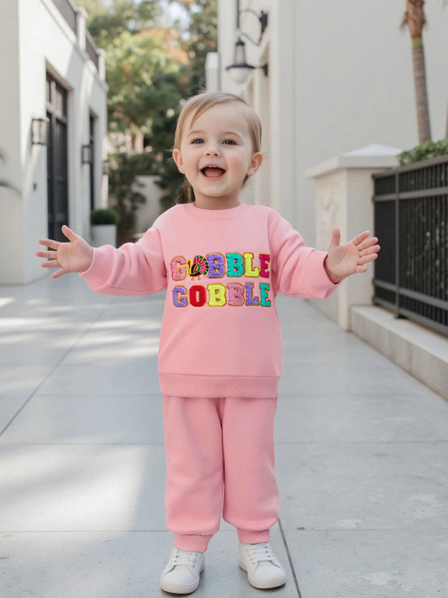 Lioraitiin Toddler Baby Girl 2Pcs Thanksgiving Outfits Long Sleeve