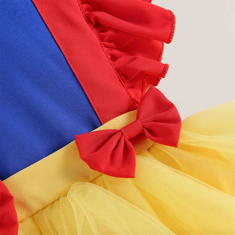 Lioraitiin 0-24M Baby Girl Bodysuit Ruffle Sleeveless Patchwork Dress