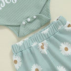 Lioraitiin 0-18M Baby Girls Outfits Letter Print Long Sleeve Romper
