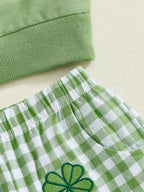 Lioraitiin Toddler Baby Boy Irish Outfit Long Sleeve Crew Neck