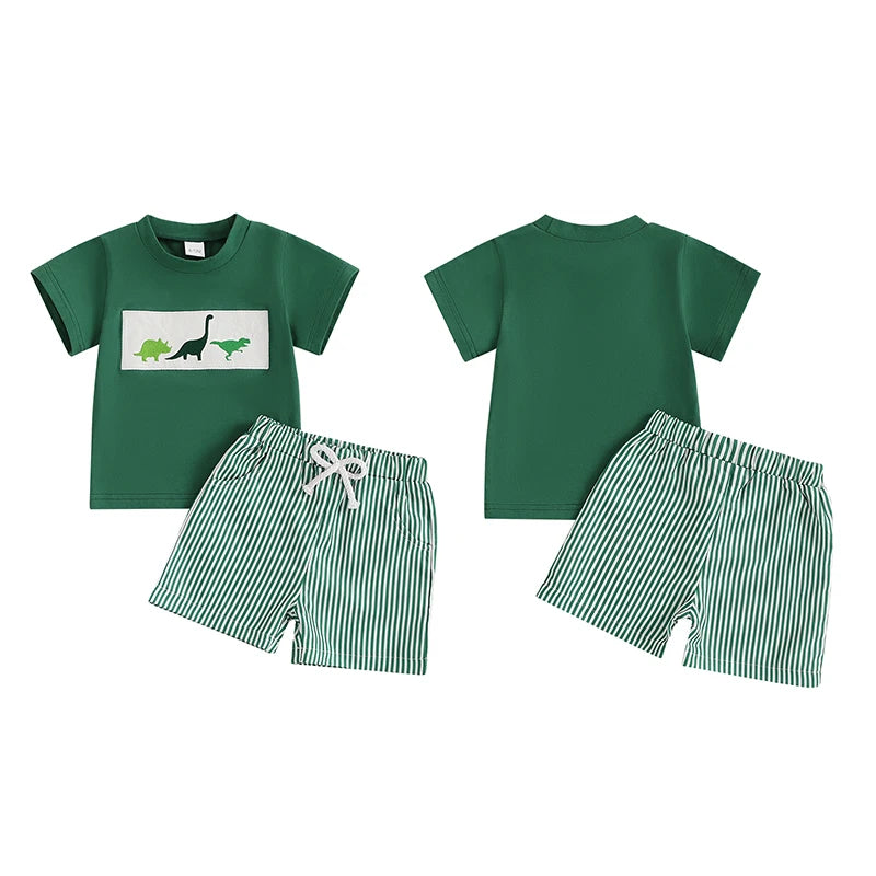 Lioraitiin Toddler Baby Boy Shorts Set Whale/Dinosaur/Turtle Short