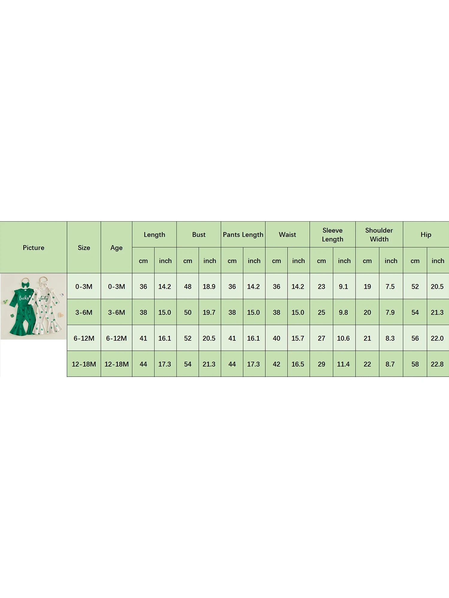 Lioraitiin Baby Girls Irish Day Outfits Long Sleeve O Neck Letter
