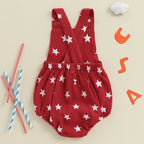 Lioraitiin Baby Girls Boys Romper Sleeveless Stars Print Bodysuit