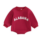 Lioraitiin 0-24M Baby Boy Girl Football Bodysuit Sweatshirt Oversize
