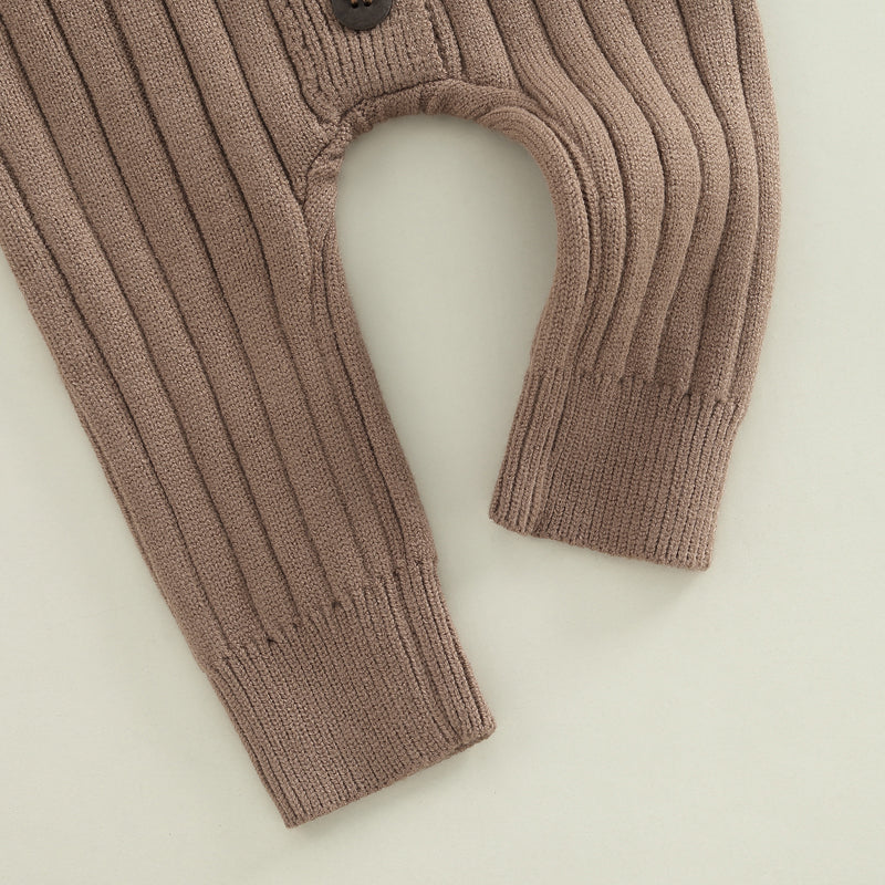 Lioraitiin 0-18M Baby Girl’s Knitted Long Sleeve Jumpsuit Fashion