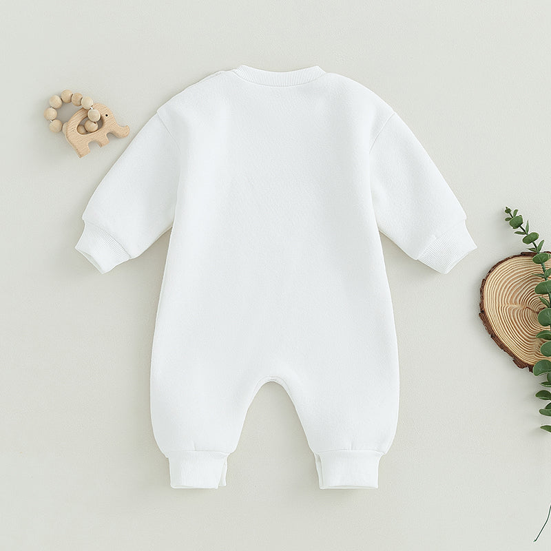 Lioraitiin 0-18M Infant Baby Boys Girl Jumpsuit Cute Letter
