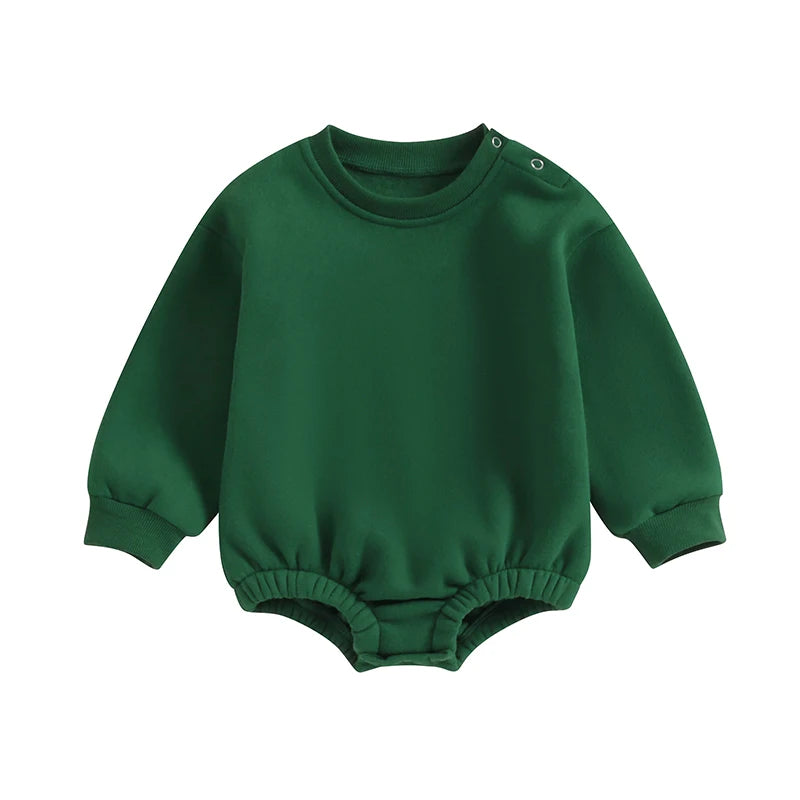 Lioraitiin 0-18M Newborn Baby Boy Girl Outfits Fleece Solid Color
