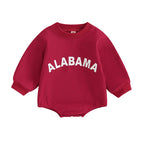 Lioraitiin 0-24M Baby Boy Girl Football Bodysuit Sweatshirt Oversize