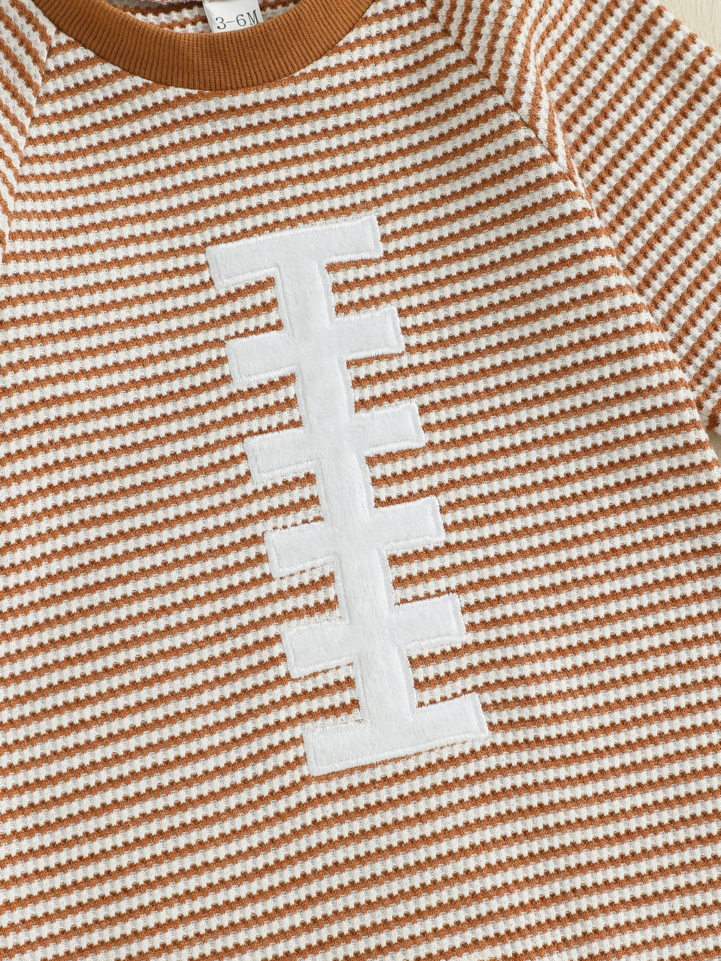 Lioraitiin Baby Boy Sweatshirt Romper Rugby Stripe Print Long Sleeve