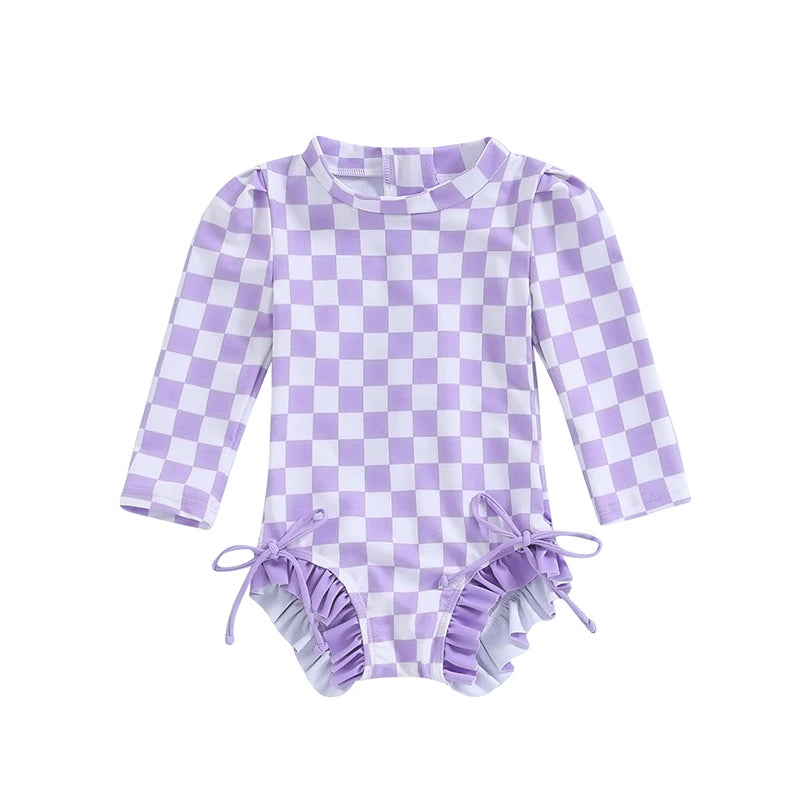 Lioraitiin Newborn Girls Bikini Beach Swimwear Long Sleeve