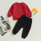 Lioraitiin 0-3Years Baby Boy Girl 2Pcs Outfit Letter Print Long
