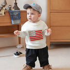 Lioraitiin Kids Baby Girls Boys 4th of July Sweater US Flag Pattern