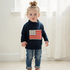 Lioraitiin Kids Baby Girls Boys 4th of July Sweater US Flag Pattern