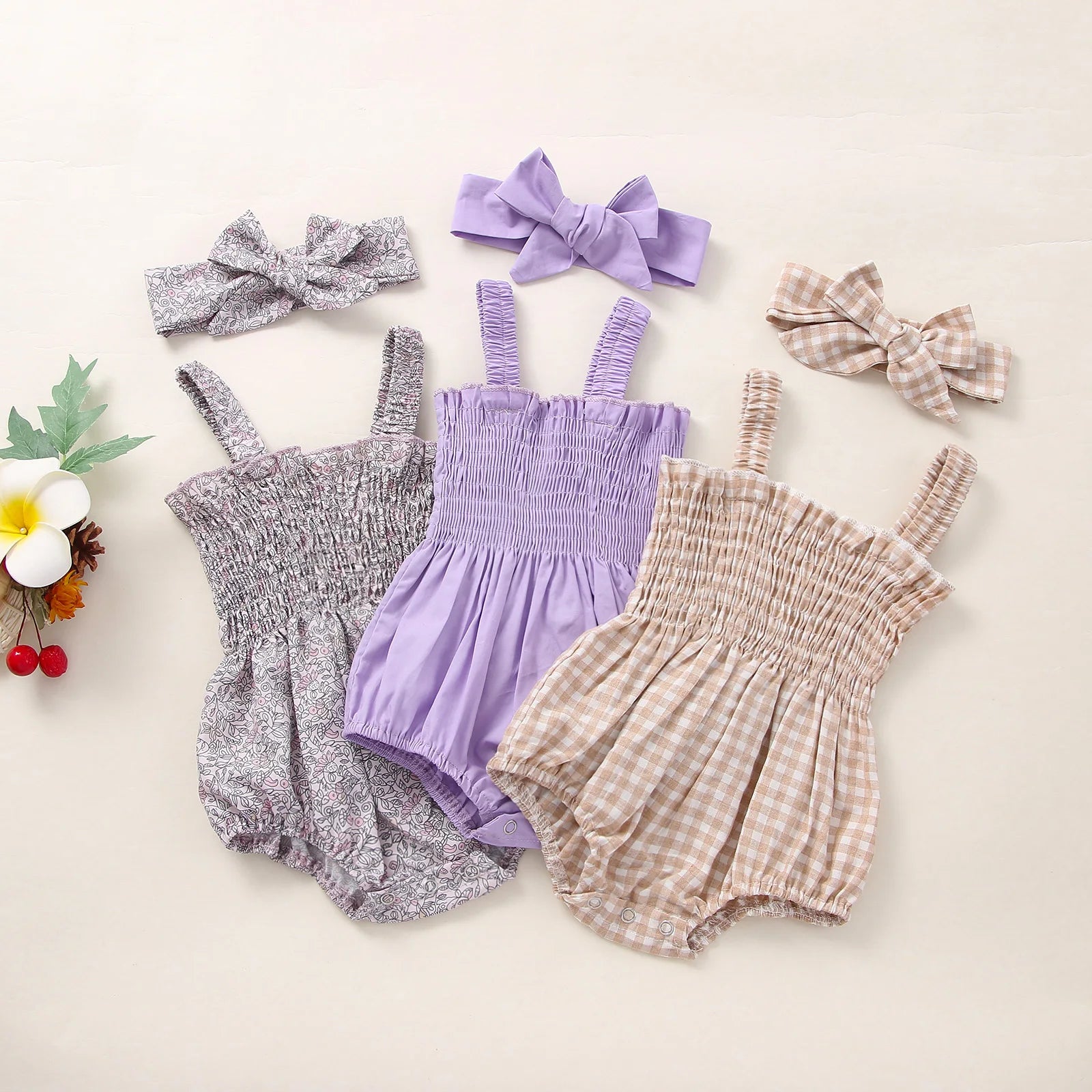 Lioraitiin 0-18M Newborn Infant Baby Girl Fashion Bodysuit Sleeveless