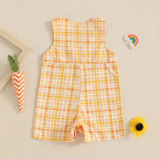 Lioraitiin Newborn Baby Girls Easter Romper Bunny Carrot Embroidery