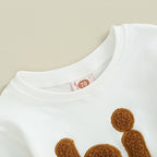 Lioraitiin 0-18M Infant Baby Girls Bodysuit Crewneck Beige Long