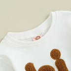 Lioraitiin 0-18M Infant Baby Girls Bodysuit Crewneck Beige Long