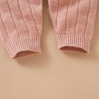 Lioraitiin Infant Jumpsuit and Cap, Solid Color Long Sleeve