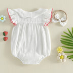 Baby Girls 2 Piece Outfits Adorable Strawberry Embroidery Flying