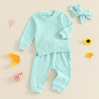 Lioraitiin Toddler Girl Outfit Daisy Embroidery Long Sleeve