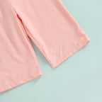 Lioraitiin 1-6Years Toddler Baby Girl Romper Off Shoulder Solid Pink