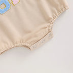 Lioraitiin 0-18M Infant Girl Sweatshirts Bodysuit Letter Embroidery