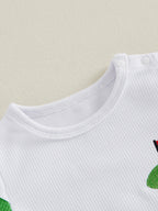 Lioraitiin Baby Boy Outfit Golf/Cartoon Bear Pattern Crew Neck Short