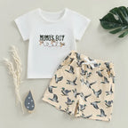 Lioraitiin Toddler Baby Boy Duck Outfit Short Sleeve T-shirts Elastic