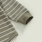 Lioraitiin 0-3Years Baby Boys Pants Set Striped Long Sleeve Crew Neck