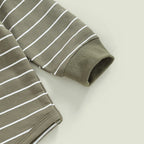 Lioraitiin 0-3Years Baby Boys Pants Set Striped Long Sleeve Crew Neck