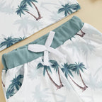 Lioraitiin Toddler Baby Boy Shorts Set Seashell/Tree Tank Tops