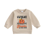 Lioraitiin Toddler Girls Halloween Sweatshirt Ghost Pumpkin Print