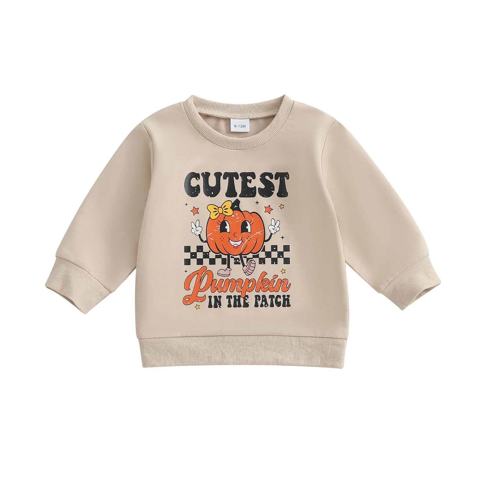 Lioraitiin Toddler Girls Halloween Sweatshirt Ghost Pumpkin Print