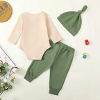 Lioraitiin Baby Boy Outfit Tractor Print Long Sleeve Rompers and