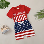 Lioraitiin 0-3Years Toddler Boys 4th of July Outfits Short Sleeve