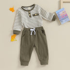Lioraitiin 0-18M Newborn Baby Boy Girl Waffle Knit Striped Romper