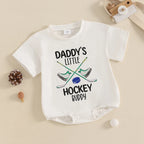 Lioraitiin Toddler Baby Boys Girls Rompers Letter Hockey Print Round