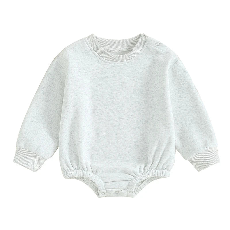 Lioraitiin 0-18M Newborn Baby Boy Girl Outfits Fleece Solid Color