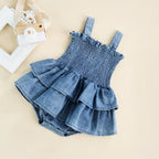 Lioraitiin 0-18M Infant Baby Girl Bodysuit Sleeveless Suspender