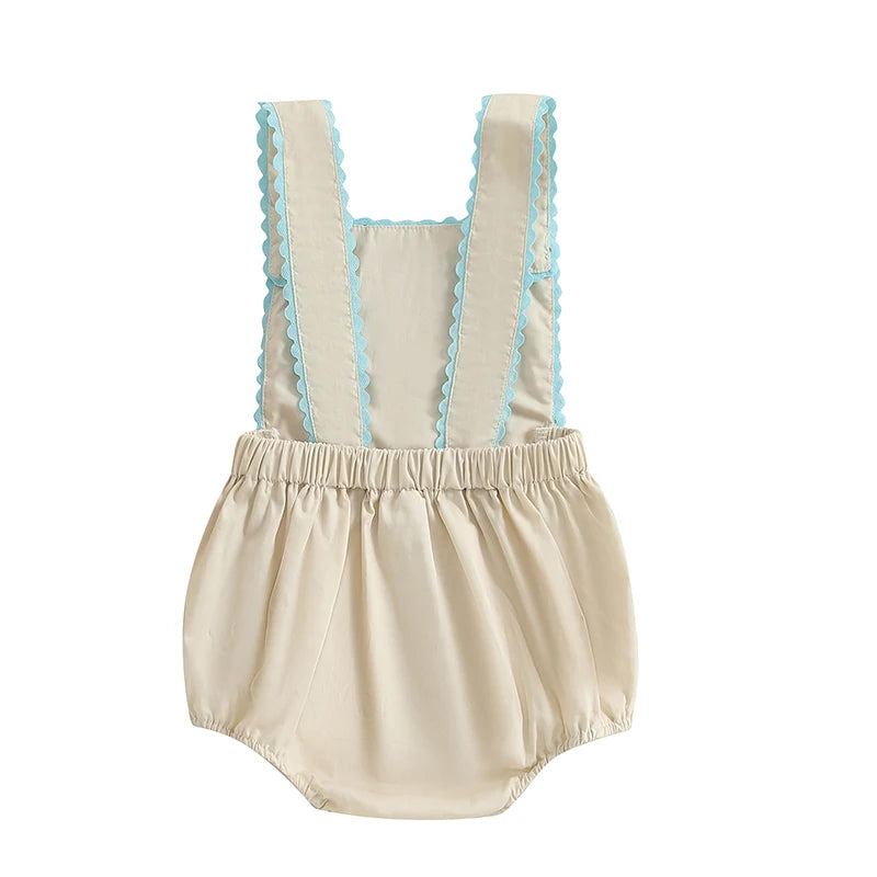 Lioraitiin 0-18M Baby Boys Girls Easter Romper Overalls Rabbit Carrot