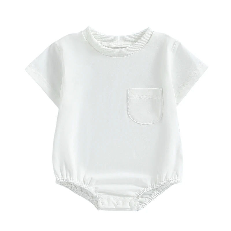 Lioraitiin 0-24M Infant Baby Girls Boys Bodysuit Short Sleeve Crew