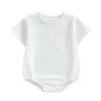 Lioraitiin 0-24M Infant Baby Girls Boys Bodysuit Short Sleeve Crew