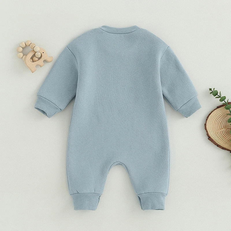 Lioraitiin 0-18M Infant Baby Boys Girl Jumpsuit Cute Letter