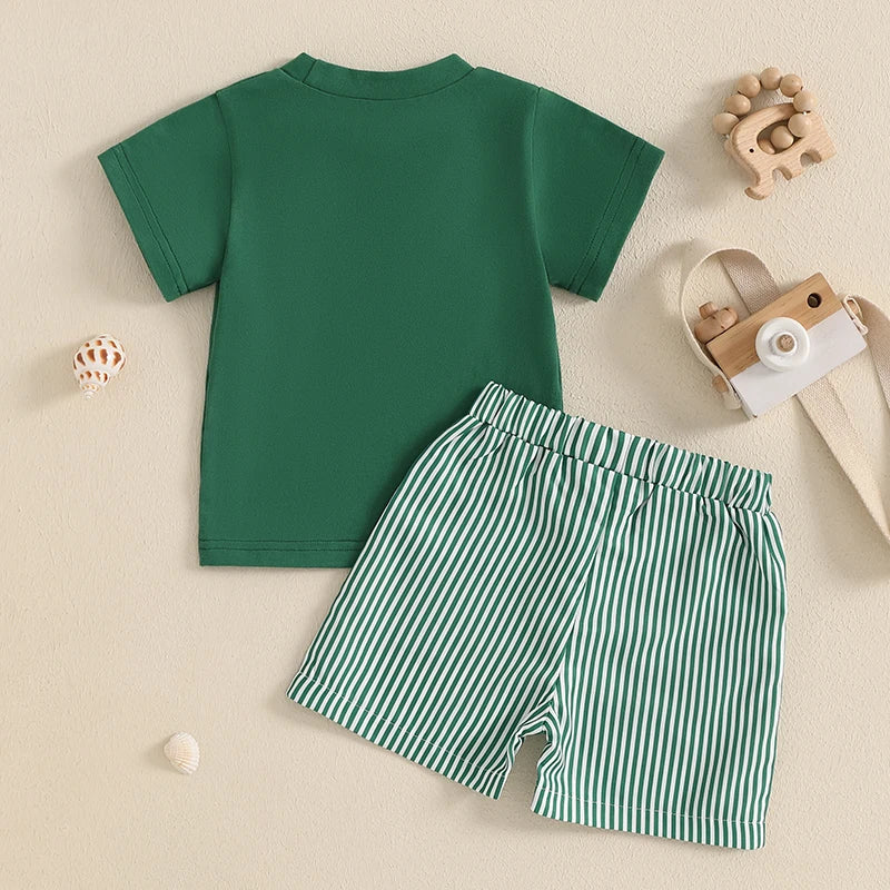 Lioraitiin Toddler Baby Boy Shorts Set Whale/Dinosaur/Turtle Short