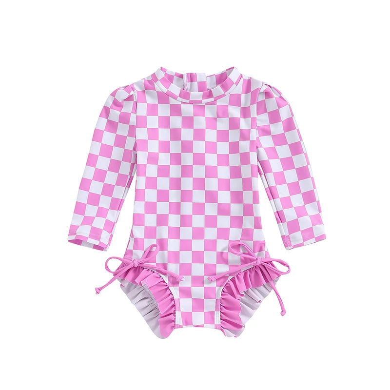 Lioraitiin Newborn Girls Bikini Beach Swimwear Long Sleeve