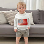 Lioraitiin Kids Baby Girls Boys 4th of July Sweater US Flag Pattern