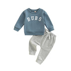 Lioraitiin 0-3Years Toddler Baby Boys Letter Print Round Neck Long