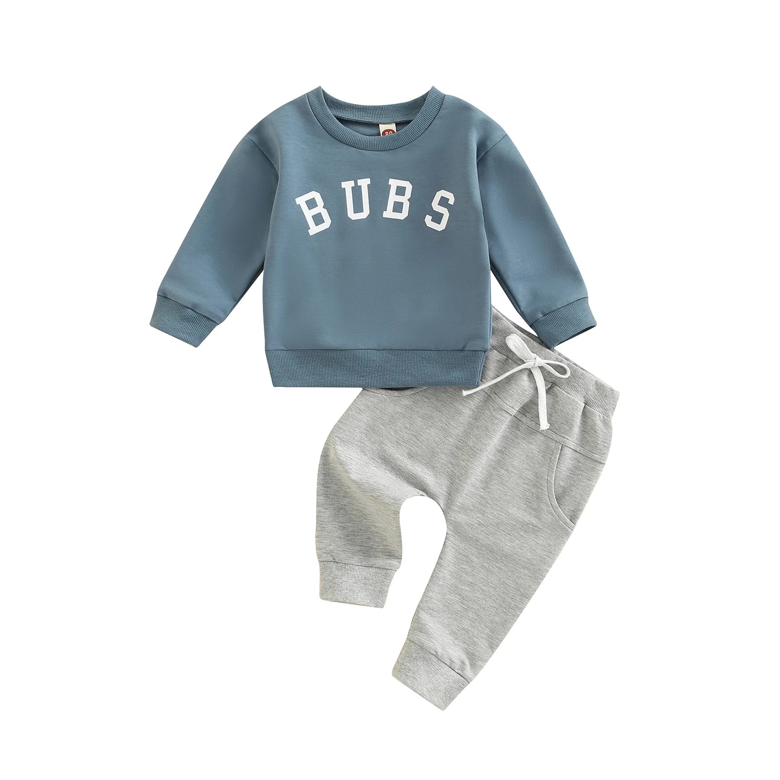 Lioraitiin 0-3Years Toddler Baby Boys Letter Print Round Neck Long