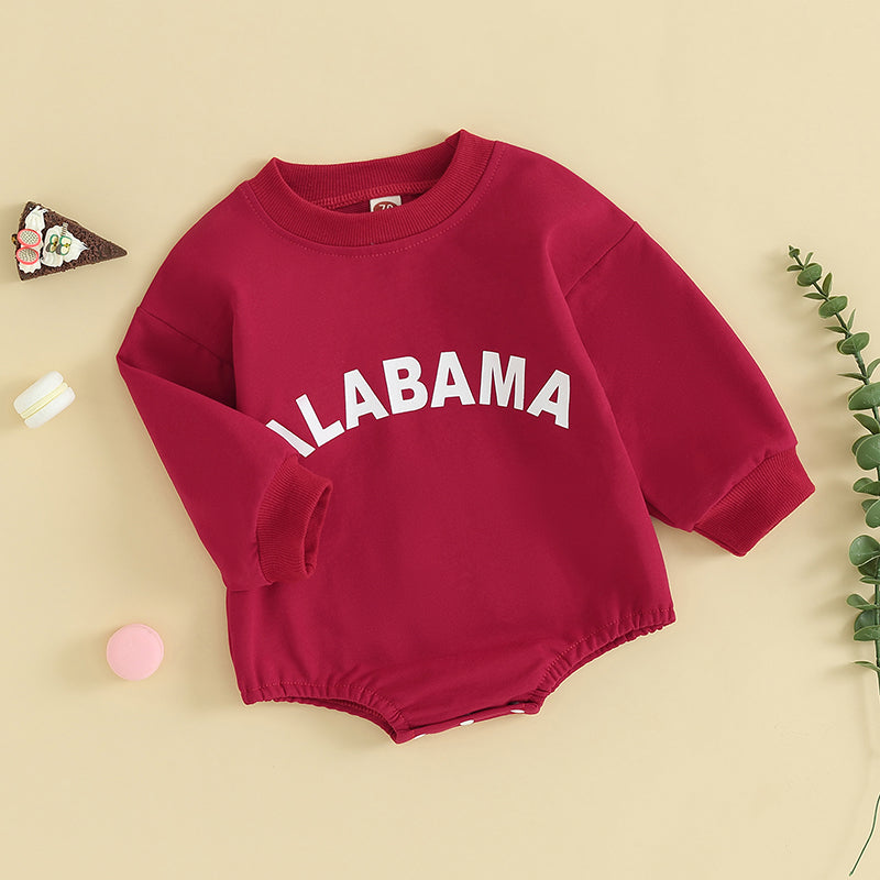 Lioraitiin 0-24M Baby Boy Girl Football Bodysuit Sweatshirt Oversize